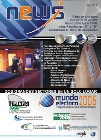 Segundo News de Mundo Elcrico 2006- Contiene toda la Informacin sobre este evento y sus congresos, as como tambin Informacin sobre Telcom 2006.